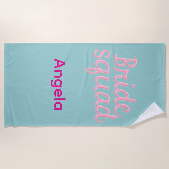 Toalla De Playa Despedida de soltera personalizada (Anverso)