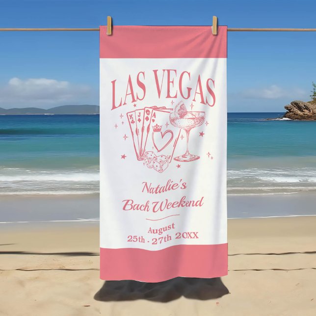 Toalla De Playa Despedida de soltera personalizada de Las Vegas pa (Subido por el creador)