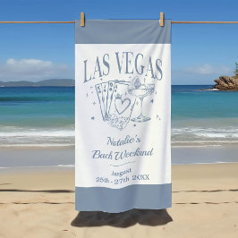 Toalla De Playa Despedida de soltera personalizada en Las Vegas pa