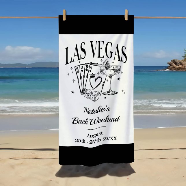 Toalla De Playa Despedida de soltera personalizada en Las Vegas pa (Subido por el creador)