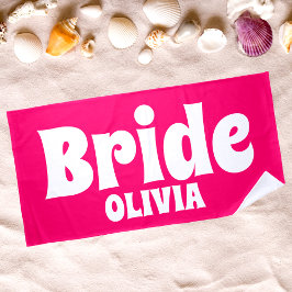 Toalla De Playa Despedida de soltera personalizada para la novia