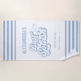 Toalla De Playa Despedida de soltera Salpicadura Azul