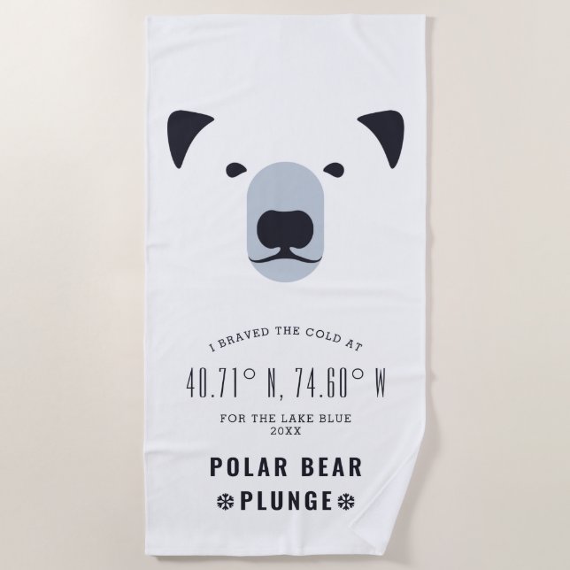 Toalla De Playa Desplome del oso polar (Anverso)