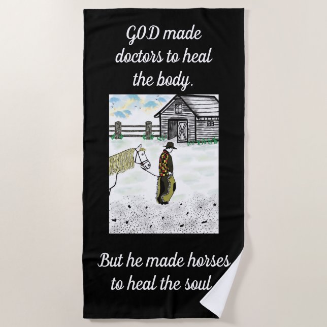 Toalla De Playa Después de una equitación (Anverso)