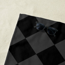 Toalla De Playa Diamantes negros y ahumados negros: elegantes y at