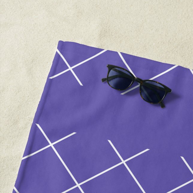 Toalla De Playa Diamond Pattern purple (In situ)