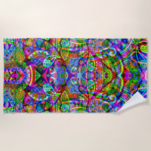 Toalla De Playa Dibujando Arte de Fantasía - Cambio Abstracto de N