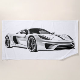Toalla De Playa Dibujo de coche II