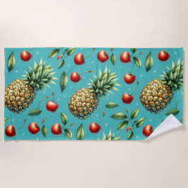 Toalla De Playa Dicha de Piña y Cereza