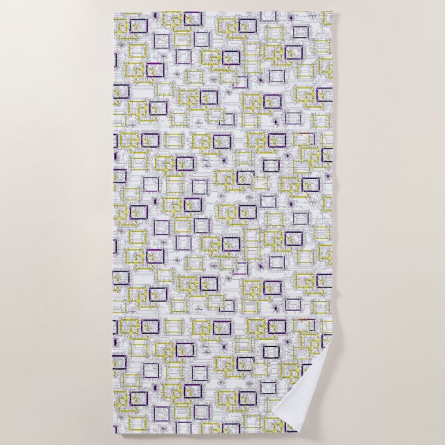 Toalla De Playa Dimensiones de interbloqueo (Anverso)