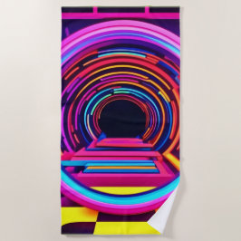 Toalla De Playa Dimensiones del túnel neón