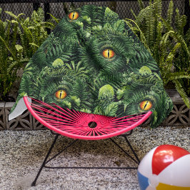 Toalla De Playa Dinosaur Eyes Green Plants Ancient Creature Art