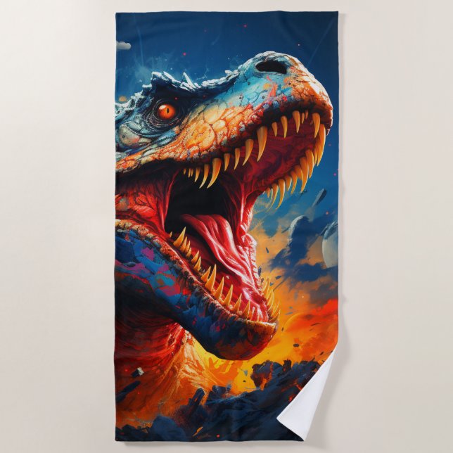 Toalla De Playa Dinosaurio (Anverso)
