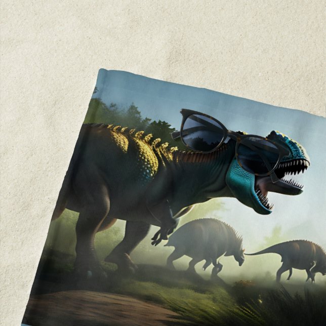Toalla De Playa Dinosaurios Giganotosaurus Prowling, (In situ)