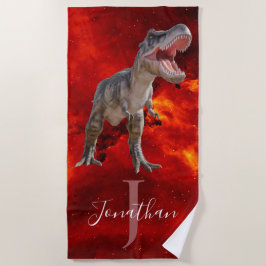 Toalla De Playa Dinosaurios T Rex Fire Jurassic World