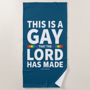 Toalla De Playa Dios gay hizo