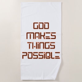 Toalla De Playa Dios hace posibles las cosas