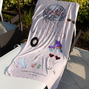 Toalla De Playa Disco retro patinaje sobre ruedas Bachelorette