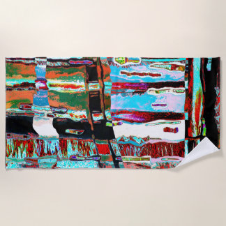 Toalla de playa – Diseño abstracto de colapso y re