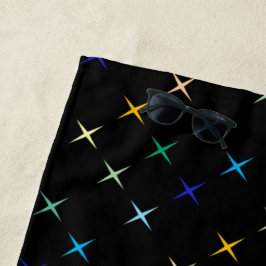 Toalla De Playa Diseño artístico de las estrellas geométricas del 