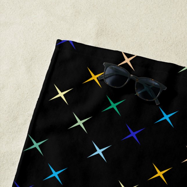 Toalla De Playa Diseño artístico de las estrellas geométricas del  (In situ)