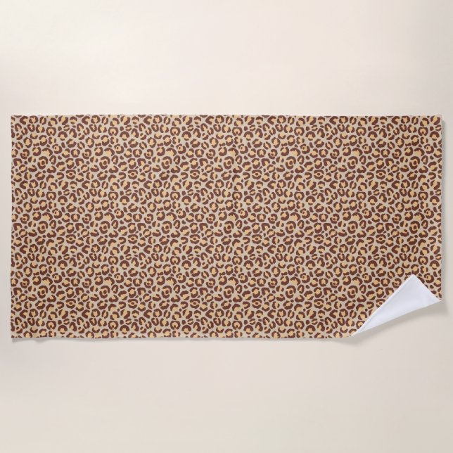 Toalla De Playa Diseño clásico de la serie Leopard 1   (Anverso)