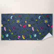 Diseño de Arte de Patrón Floral Caprichoso