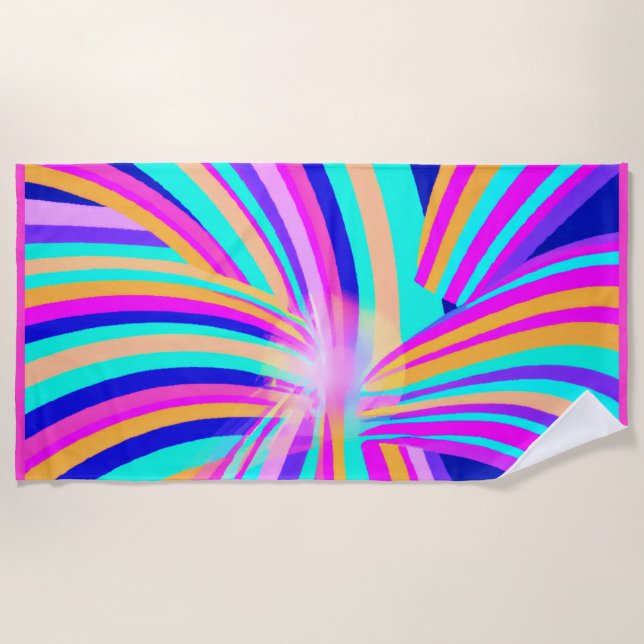 Toalla De Playa Diseño de arte de patrones único (Anverso)