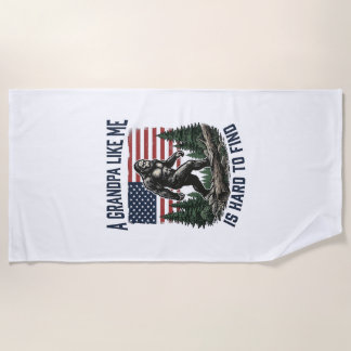 Toalla De Playa Diseño de camiseta de bandera americana vintage de