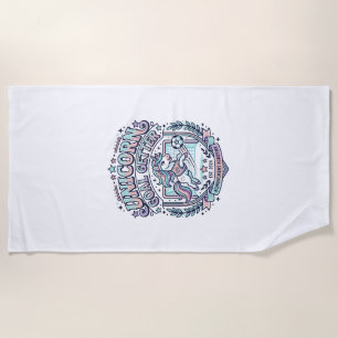 Toalla De Playa Diseño de camiseta gráfica retro de Unicorn Goal G