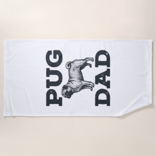 Toalla De Playa Diseño de camiseta para amante de perros con graba