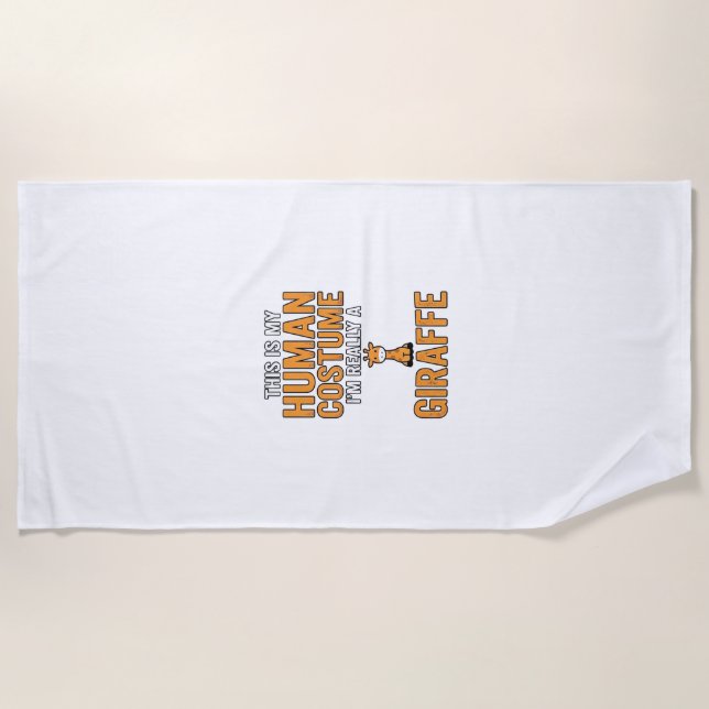 Toalla De Playa Diseño de camiseta vectorial de disfraz de jirafa  (Anverso)