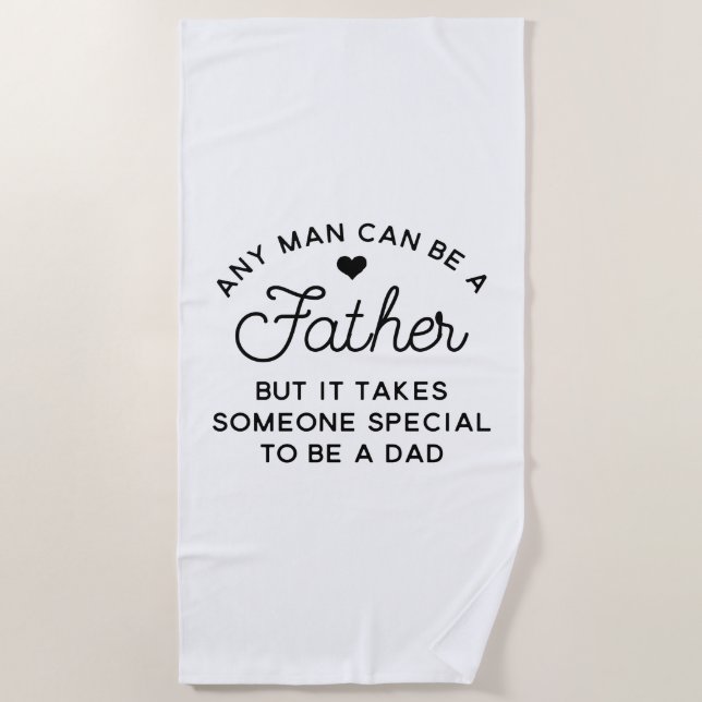 Toalla De Playa Diseño de citas para papá especial (Anverso)