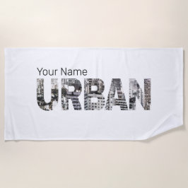 Toalla De Playa Diseño de cosecha de capital urbano en urbanizació