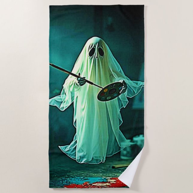 Toalla De Playa Diseño de estudio de artista fantasma (Anverso)