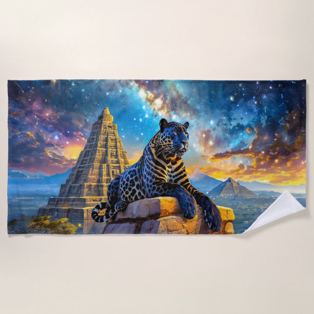 Toalla De Playa Diseño de Jaguar Stargazer por Rich AMeN Gill (Anverso)