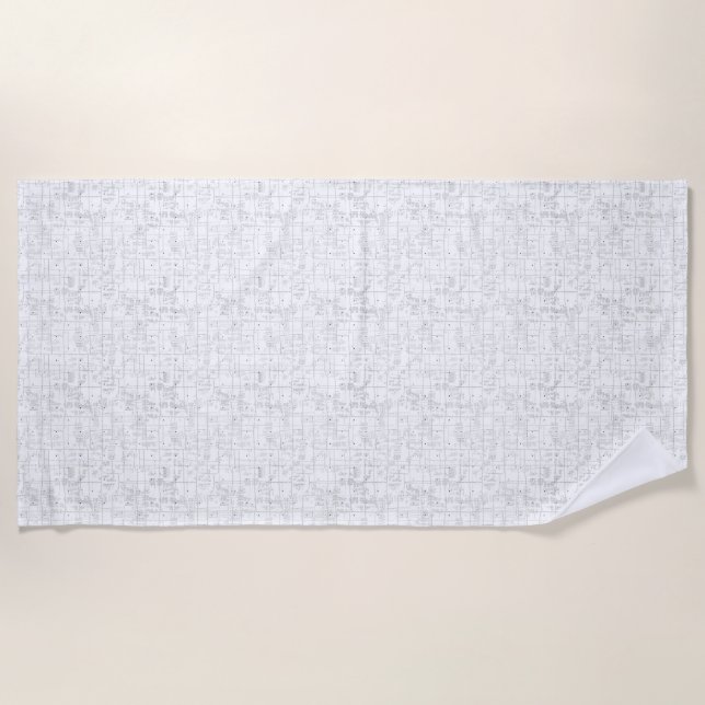 Toalla De Playa diseño de lenguaje treinta y cuatro (Anverso)