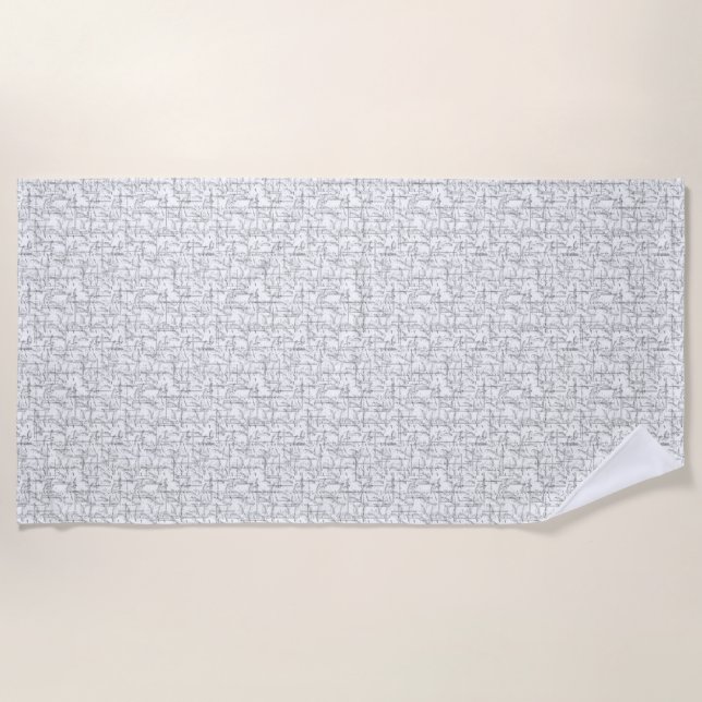 Toalla De Playa Diseño de lenguaje Veintitrés (Anverso)