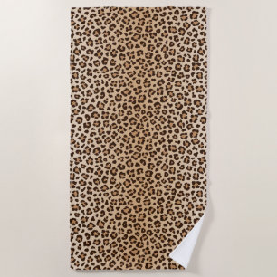 Toalla De Playa diseño de patrón de estampado de leopardo exótico