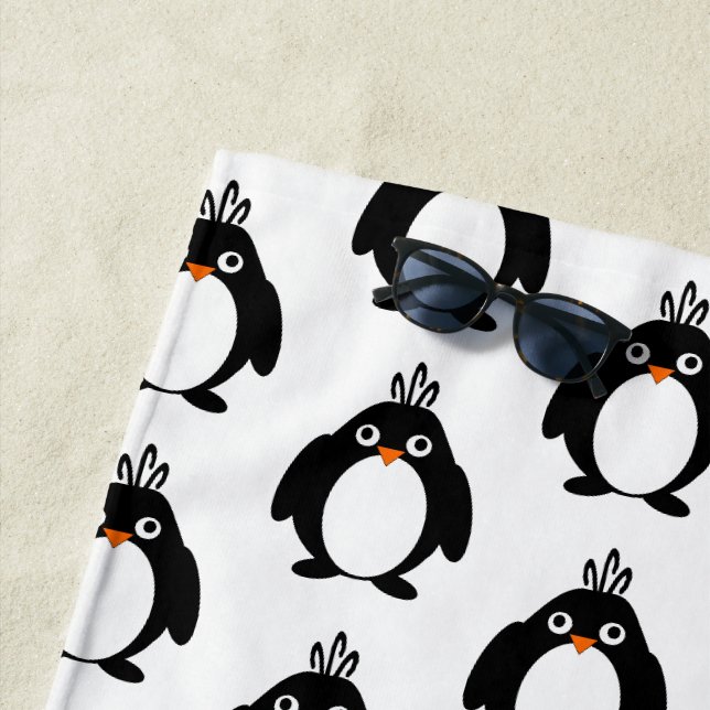 Toalla De Playa Diseño de pingüino (In situ)