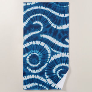 Toalla De Playa Diseño de tinte de marea de olas oceánicas