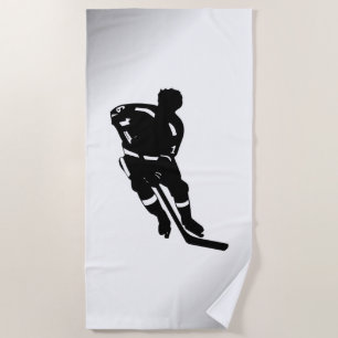 Toalla De Playa Diseño deportivo de jugador de hockey