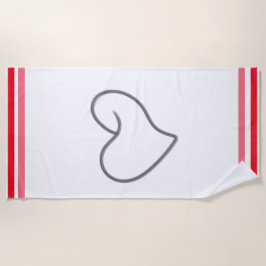 Toalla De Playa Diseño elegante en forma de corazón