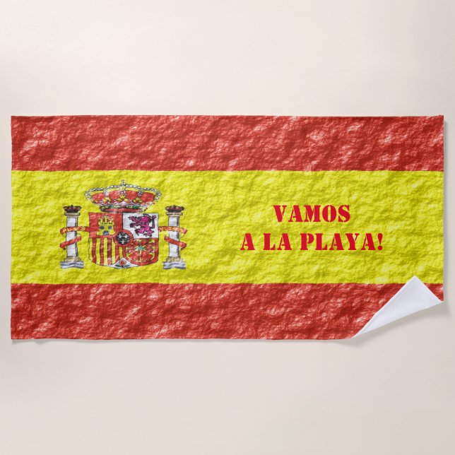 Toalla De Playa Diseño español de la bandera (Anverso)