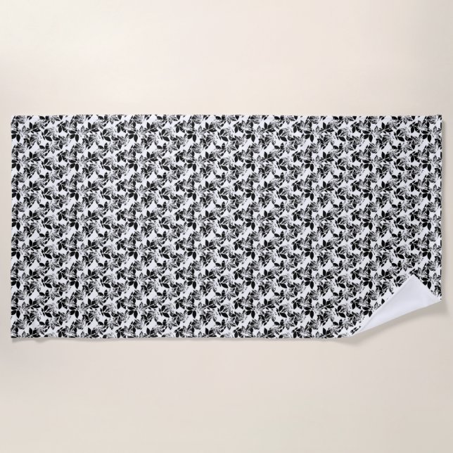 Toalla De Playa Diseño Floral Veintiuno (Anverso)