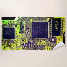 Toalla De Playa Diseño moderno de placa de circuito impreso Añadir