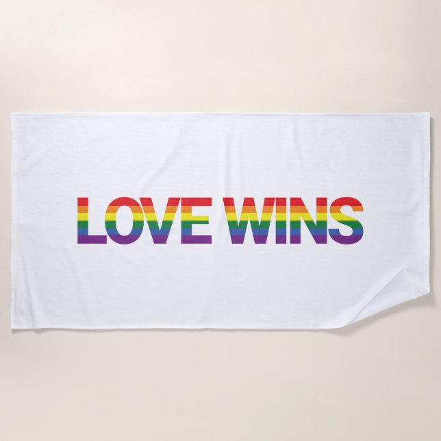 Toalla De Playa Diseño moderno, sencillo, colorido y vibrante Love (Anverso)