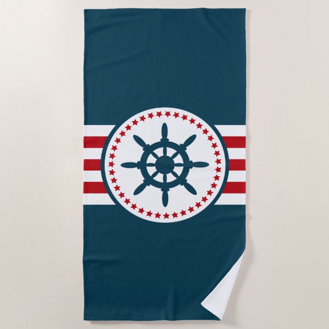 Toalla De Playa Diseño náutico (Anverso)