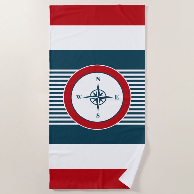 Toalla De Playa Diseño náutico (Anverso)