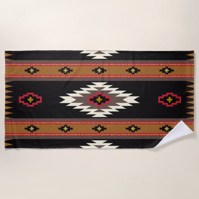 Toalla De Playa Diseño Navajo 7 Bandana (Anverso)